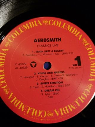 AEROSMITH autograph 4/5 orig members Steven Tyler Joe Perry - Classics Live LP 7