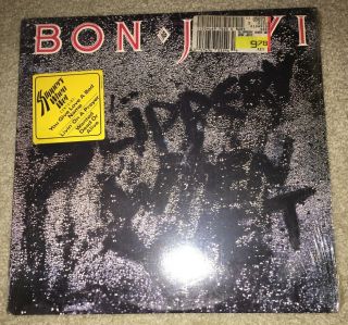 Bon Jovi Slippery When Wet Vinyl Lp Orig 1986 Polygram Hype Sticker Shrink Vg,