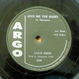 Lulu Reed Doo - Wop 78 Give Me The Right Anything To Say You 