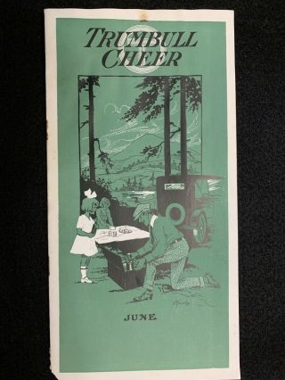 Vintage June 1922 Trumbull Electric Manufacturing Co.  " Cheer " Brochure