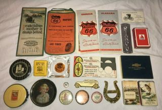 ANTIQUE DECK PLAYING CARDS BERRY OIL FT.  STOCKTON TEXAS VINTAGE CAR TX 6