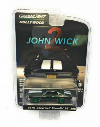 Chase Greenlight 1970 Chevrolet Chevelle Ss 396 John Wick Chapter 2 1/64 44780f