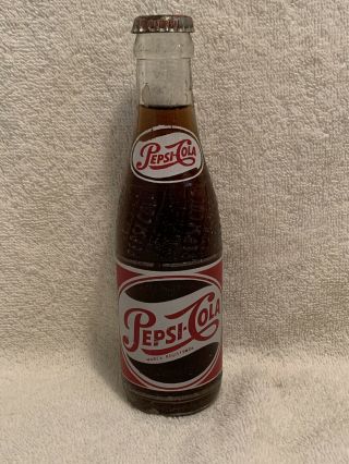 Full 6oz? Pepsi - Cola Acl Soda Bottle From Mexico Hard To Find