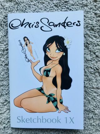 Chris Sanders Sketchbook 1x Signed Disney Lilo & Stitch