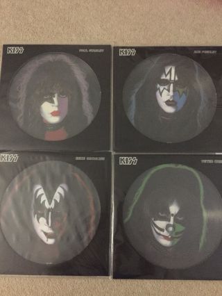 All 4 Kiss Picture Discs Lp 