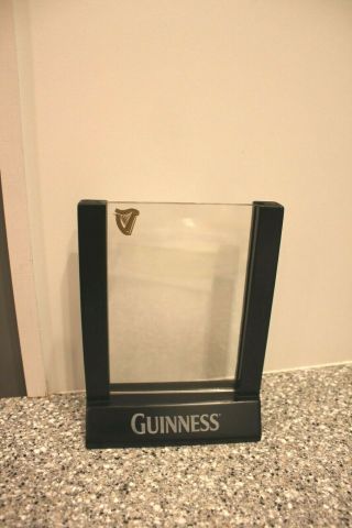 Guinness Table Top Beer Sign Menu Holder 2 Sided Acrylic Inserts Sturdy Shp