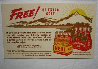(4) Vintage Advertising Postcards DR PEPPER NEHI RC ROYAL CROWN Soda Pop hj5179 3