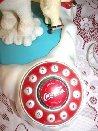 Vintage COCA COLA COKE ANIMATED LIGHT UP MUSICAL POLAR BEAR TELEPHONE PHONE 3