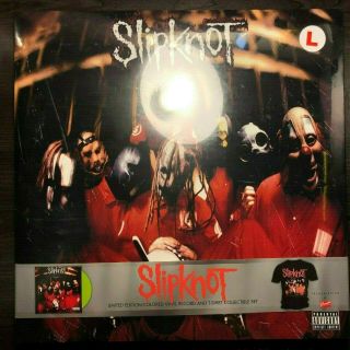 Slipknot Limited Edition Box Set Green Vinyl Lp,  Size L T Shirt Factory