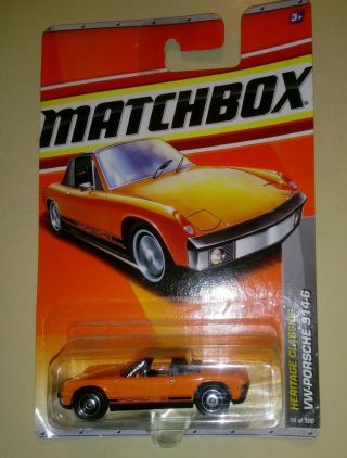 Matchbox Mbx No16 Vw - Porsche 914 - 6 - Orange