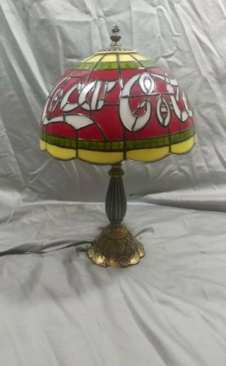 Tiffany Style Coca - Cola Stained Glass Plastic Table / Desk Lamp 2