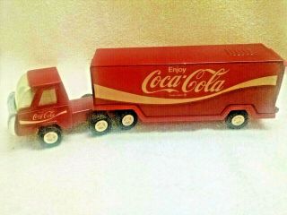 Vintage Buddy L Coca Cola Metal Tractor/trailer Good 10 1/2 "
