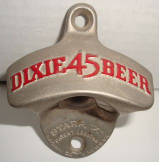 Vintage Star X Dixie 45 Beer Bottle Opener,  Wall Mount