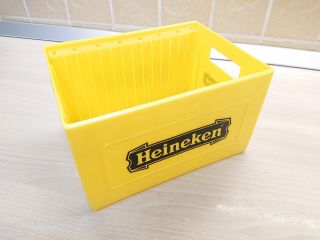 Heineken Vintage Yellow Organizing Cd Storage Case Box Beer Crate Shape