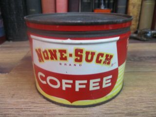 None Such Brand Coffee Can 1 Lb Pound Vacuum Packed Store Tin Empty Usa