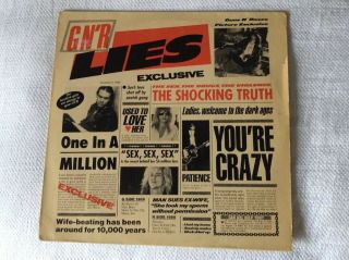 Guns N’ Roses Lies Vinyl Lp Uncensored Sleeve Version Geffen Wx 218