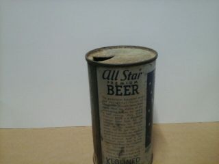 12oz flat top beer can (ALL STAR BEER) repainted the blue 5