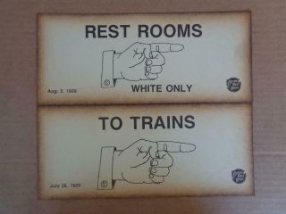 Cotton Belt Route Railroad To Trains Segregation Sign Sign Decor White Only,