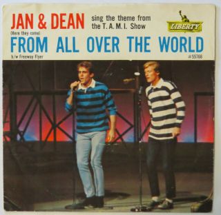 Jan & Dean From All Over The World Liberty 45 W/ Ps Rare Picture Sleeve 7”