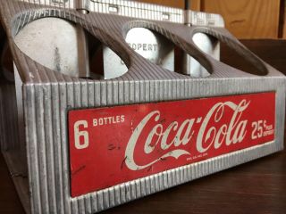 Vintage Coca Cola metal 6 pack carrier 3