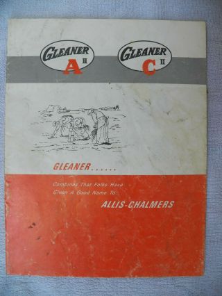 Allis - Chalmers Gleaners Aii - Cii Sales Brochure