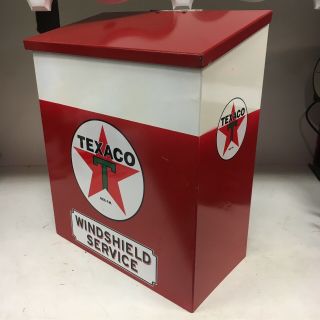 Texaco Windshield Service Metal Paper Towel Holder Oil Gas Advertising
