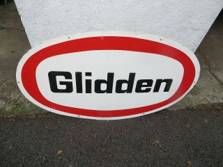 Large 36 " By 31 " Department Store Glidden Paint Metal Sign