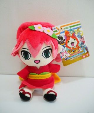 Yokai Watch Camellia Tsubaki Hime Yorozumart Dx Bandai Plush Tag Doll Japan