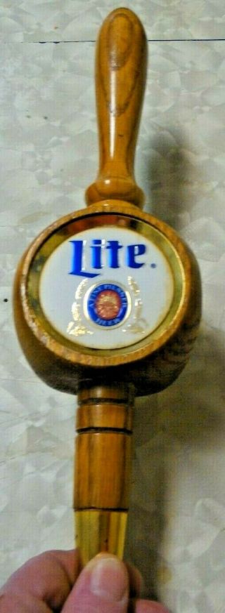 Vintage Schlitz Lite A Fine Pilsner Wooden Beer Tap