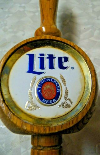 Vintage Schlitz Lite A Fine Pilsner Wooden Beer Tap 3
