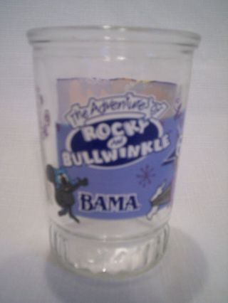 Rocky And Bullwinkle Bama Jelly Dringing Glass 6