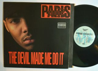 Rap Lp - Paris - The Devil Made Me Do It 1990 Tommy Boy Tb - 1030 W/ Inner Sleeve