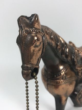 Vintage 1940 ' s 50 ' s Pot Metal Bronze Copper Horse Figurine Carnival Prize - 5.  25 