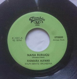 Xiomara Alfaro.  Nana Burucu.  Orig Zambia Label Afro Latin 7 " W/promo Photos.