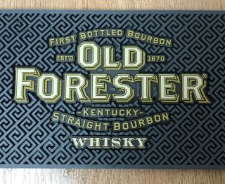 OLD FORESTER Kentucky Straight Bourbon Whisky Rubber Bar Spill Mat Man Cave Ads 2