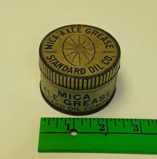 Rare Sample Size Vintage Mica Axle Grease Standard Oil Co.  Gas Oil Grease Can