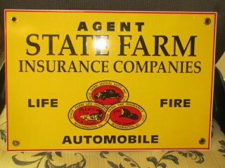 State Farm Insurance Agent Advertising Sign For Office Or Wall