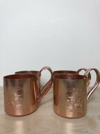4x Vintage Smirnoff Mule Copper Coloured Aluminium Mug (mancave,  Pub Shed)