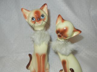 Vintage Siamese Cat Figures Retro 1950 