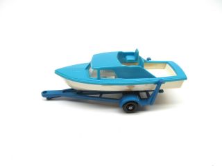 Matchbox Lesney 9 Boat And Trailer Nm