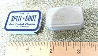 Vintage Split Shot Size 5 Fish Tin Lead Prod,  Co,  St.  Paul,  Minnesota.