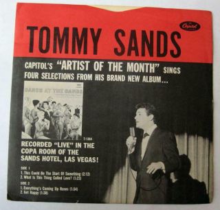 Tommy Sands - Sands At The Sands - Rare Promo 45 Ep,  Picture Sleeve