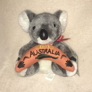 Australia Koala Plush Nwt Musical Singing Waltzing Matilda Boomerang