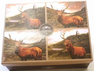 Stag Monarch of the Glen Set of 4 Gift Tea or Coffee Mugs Shooting Gift Boxed 2