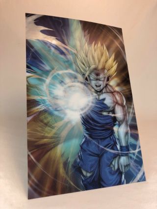 Dragon Ball Z Dbz Goku Gohan Kamehameha Cell Fight 3d Lenticular Print 17 X 11