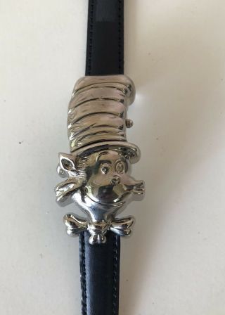 Dr.  Seuss Figural CAT in the HAT Adult Size Wrist Watch Metal Leather Strap 2
