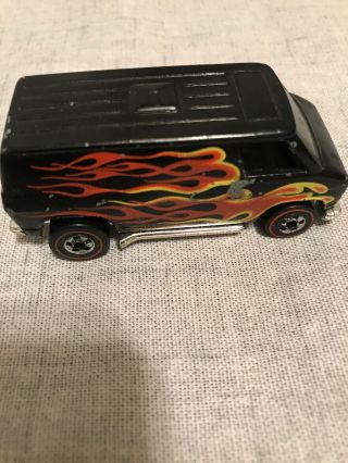 Hot Wheels Redline 1974 Flying Colors Black Van Flame Tampo 4