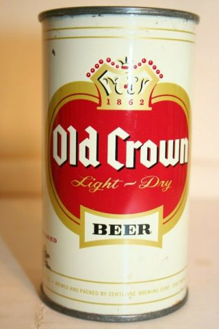 Old Crown Beer 12 oz flat top - Centlivre Brewing Corp. ,  Fort Wayne,  Indiana 3