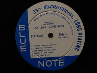 Jay Jay Johnson - Eminent Vol 1 - Blue Note 1505 - LEXINGTON DG RVG EAR FLAT EDGE 3