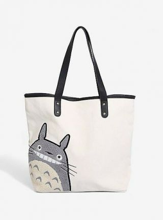Loungefly My Neighbor Totoro Canvas Tote Bag Nwt